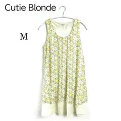 【キューティーブロンド】花柄ノースリーブワンピース イエロー M 3020のサムネイル