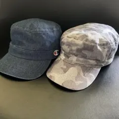 チャンピオン52 53 54 デニム キャップ 帽子　迷彩柄　2点　子供　キッズ