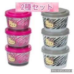 ハローキティ 日焼けキティ ヒョウ柄 ゼブラ　タッパー シールボックス ハローキティ 日焼けキティ ヒョウ柄 ゼブラ タッパー シールボックス