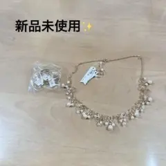 新品未使用✨ Banana バナナ パールネックレス ゴールドリング 2点セット