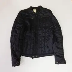 DIESEL ディーゼル キルティング ライダースジャケット 革切替 黒 M