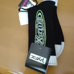 X-girl JOD OVAL LG RIB SOCKS ブラックのサムネイル