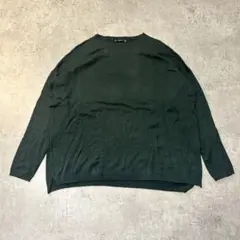 ZARA ダークグリーン 七分袖カットソー