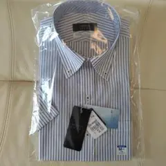 【新品】CHRISTIAN ORANI 半袖ワイシャツ M（39 ）ストライプ