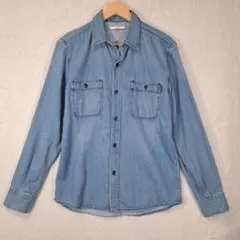 EDWIN エドウィン デニムシャツ 長袖 ライトブルー メンズ 古着 L
