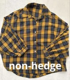 チェックシャツ　イエロー ブラック オーバーサイズ y2k 綿100 古着