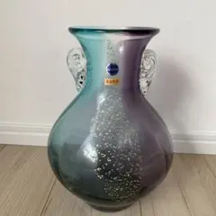 KAMAY クリスタルガラス 花瓶 ブルー 切子風 - メルカリ