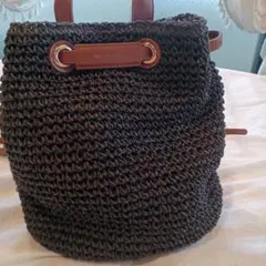 【Samantha Thavasa 】　黒　2wayリック　巾着かごバック