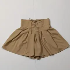 女の子 キュロットスカート ベージュ サイズL