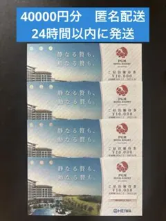 PGM　ホテルリゾート 沖縄　ご宿泊優待券 40000円分　匿名配送のサムネイル