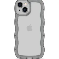 iPhone 13 mini ウェーブカバー クリア/ブラック