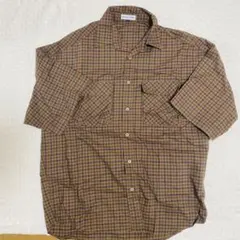 FREAK'S STORE チェック柄 半袖シャツ ブラウン