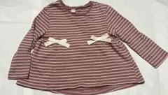 après les cours リボン付き長袖カットソー 100センチ