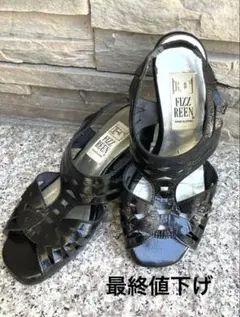 FIZZREEN黒 カットアウトデザイン サンダル