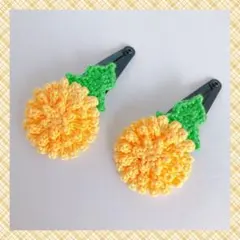たんぽぽ ハンドメイド パッチンピン　ベビー　ペット用　アクセサリー お花