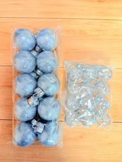 シルバーオーナメント 10個　小さいシルバー12個セット