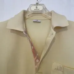 【美品】ダンヒルスポーツ　イエロー色 チェック柄襟 ポロシャツ