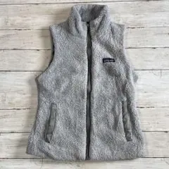 パタゴニア ボアフリースベスト 青グレー 起毛　アウトドア　レディース　古着