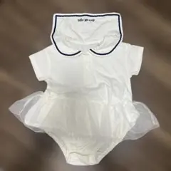 ホワイト 襟付きロンパース 80サイズ