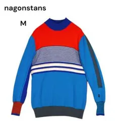 nagonstans ウール100% ハイネックニット 配色 ボーダー　22SSのサムネイル