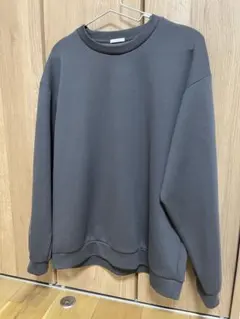 GU ダークグレー クルーネック トレーナー Lサイズ