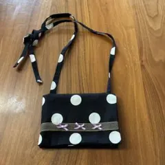 ドット柄 ポシェット ショルダーポーチ　ハンドメイドのサムネイル