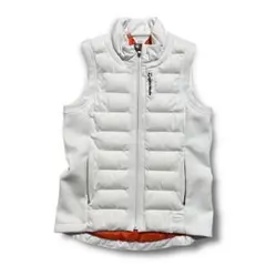 美品 テーラーメイド 中綿ベスト レディース M ストレッチ ジップアップ 白