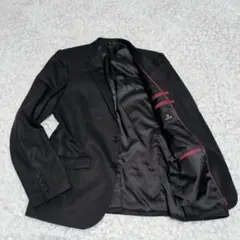 semantic design ビジネススーツ 2B 総裏 ストライプ 黒 Y7