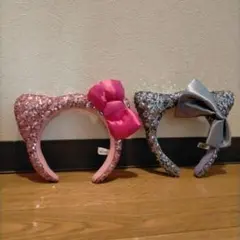 USJ キティ　スパンコール　カチューシャセット