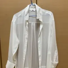 UNIQLO ホワイト シースルー長袖シャツ　Ｍ