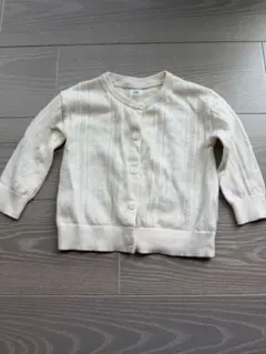 H&M アイボリー カーディガン 80
