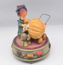 目覚めのキス　オルゴール　アンリ　ANRI　イタリア　ヴィンテージ　陶器製　箱付