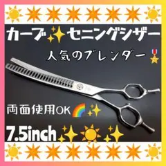 プロ用両面可カーブセニングシザートリマートリミングペットママミング