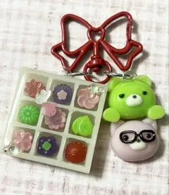 シャカシャカキーホルダー シェイカー 和菓子 くま ねこ •*¨*•.¸♬︎