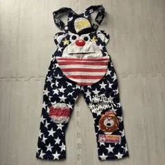 ジャム　レア　星柄クマデザインオーバーオール