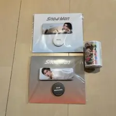 SnowMan 缶バッジ ロールふせん セット