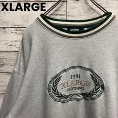 S33a【即完売モデル】エクストララージ　刺繍ビッグロゴ　レア　スウェット