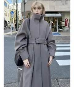 MURUA スタンドカラーコート　モカ　アウター