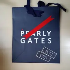 PEARLY GATES ショップ袋 ネイビー　プレゼント袋　ラッピング紙袋のサムネイル