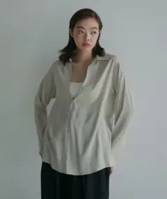 anuke Sheer Stripe Shirts ブラウン - メルカリ