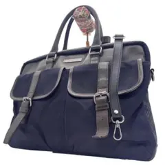 バーバリーブラックレーベル　ビジネスバッグ　ショルダーバッグ　2way　紺　A4