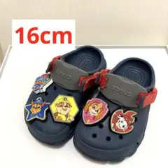パウパト/crocs/クラシックサンダル/ネイビー/レッド/16cm