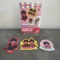 モンチッチ デバイスステッカー 3枚セット　モンチッチくん　ブラウン　レトロのサムネイル
