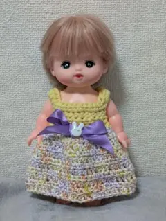 26cmドール服・かぎ針編みワンピのサムネイル