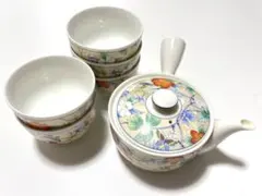 【花柄】急須と湯呑み5セット