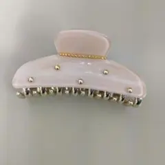 ALEXANDRE DE PARIS ストーン付きベージュヘアクリップ - メルカリ