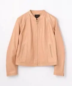 トゥモローランド　ラムレザー ジップアップブルゾン