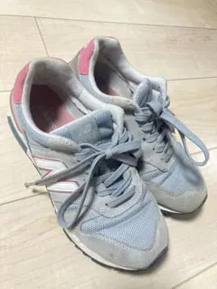 【匿名配送】New Balance 574 グレー/ピンク スニーカー