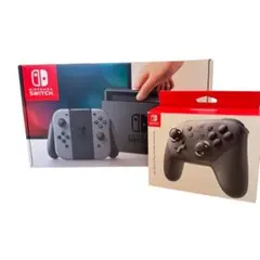 Nintendo Switchのグレー本体と付属品セット