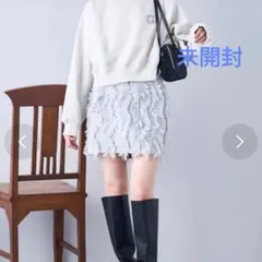 最安値！定価9350円未開封、mystic、フリンジミニスカート、ベスト